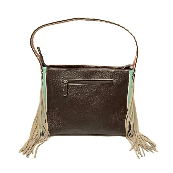 Ariat brown/turquoise bag - Picture 2 of 5